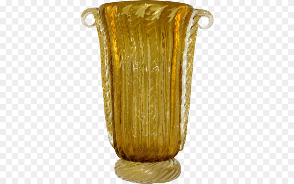 Pino Signoretto Romantic Italian Ribbed Murano Glass Vase, Jar, Pottery, Cup Png Image