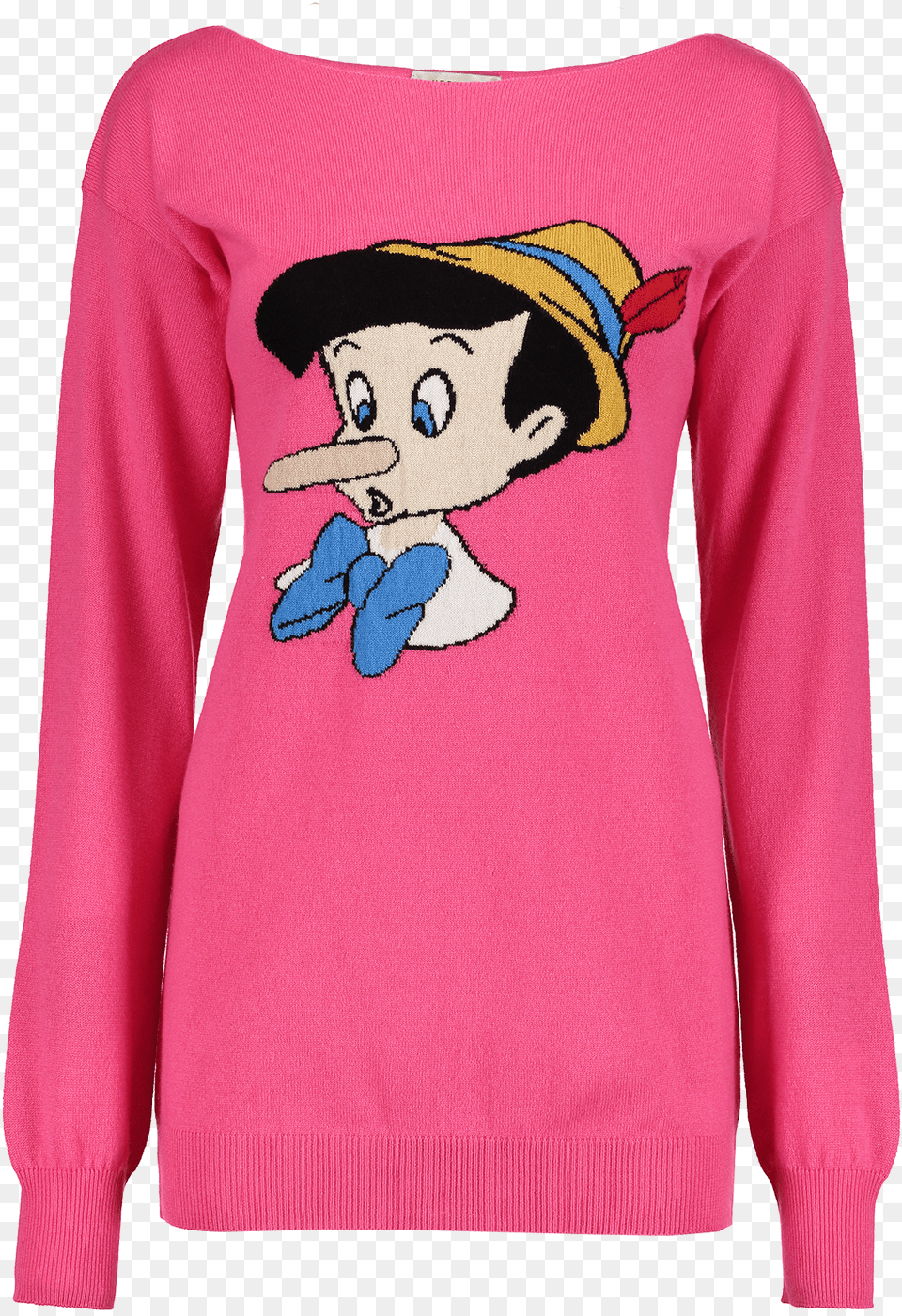 Pinocchio Crewneck Sweater Cartoon, Knitwear, Clothing, Sleeve, Long Sleeve Free Transparent Png