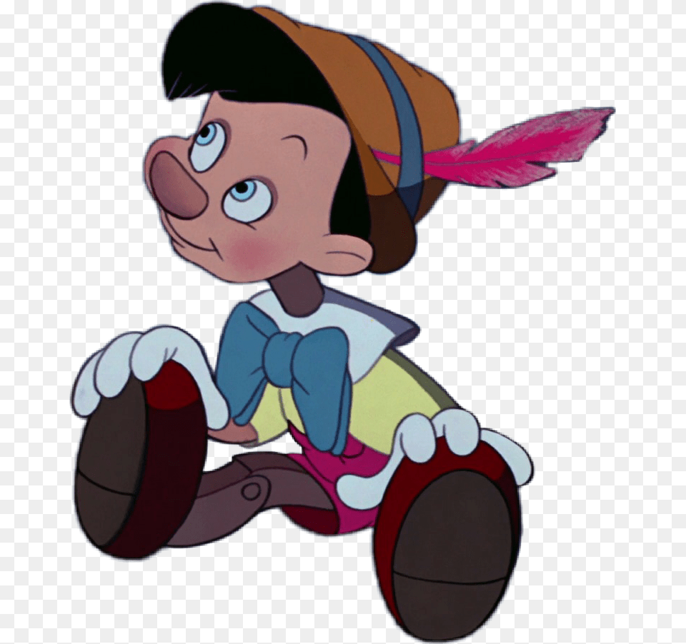 Pinocchio Disney Pinocchio Black And White, Cartoon, Baby, Person, Face Png Image