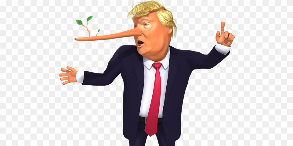 Pinocchio Trump Trump Full Body Transparent, Accessories, Tie, Formal Wear, Man Free Png