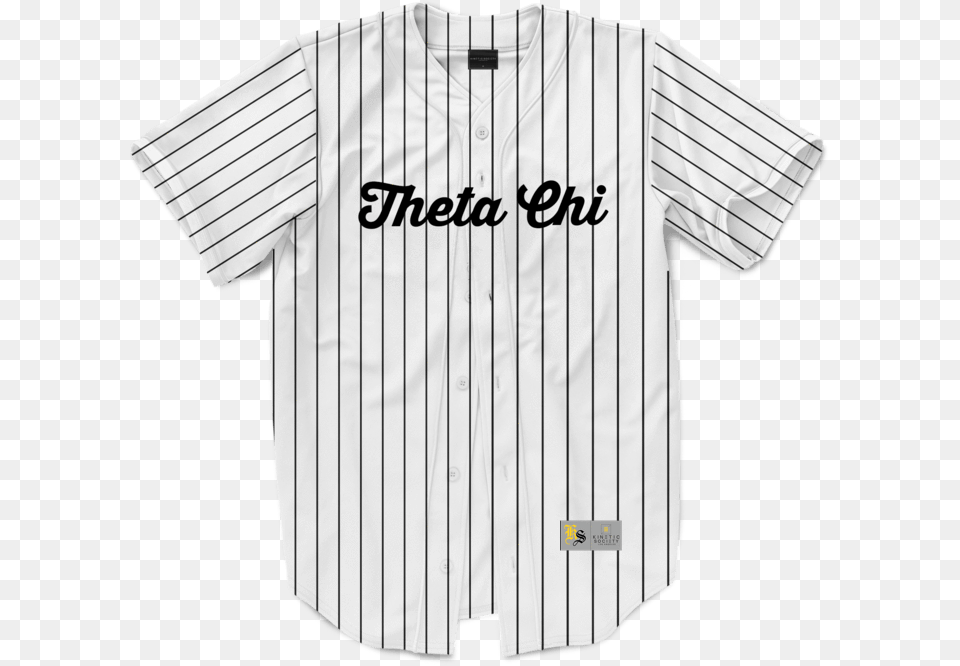 Pinstripe Baseball Jersey White, Clothing, Shirt, T-shirt Free Png Download