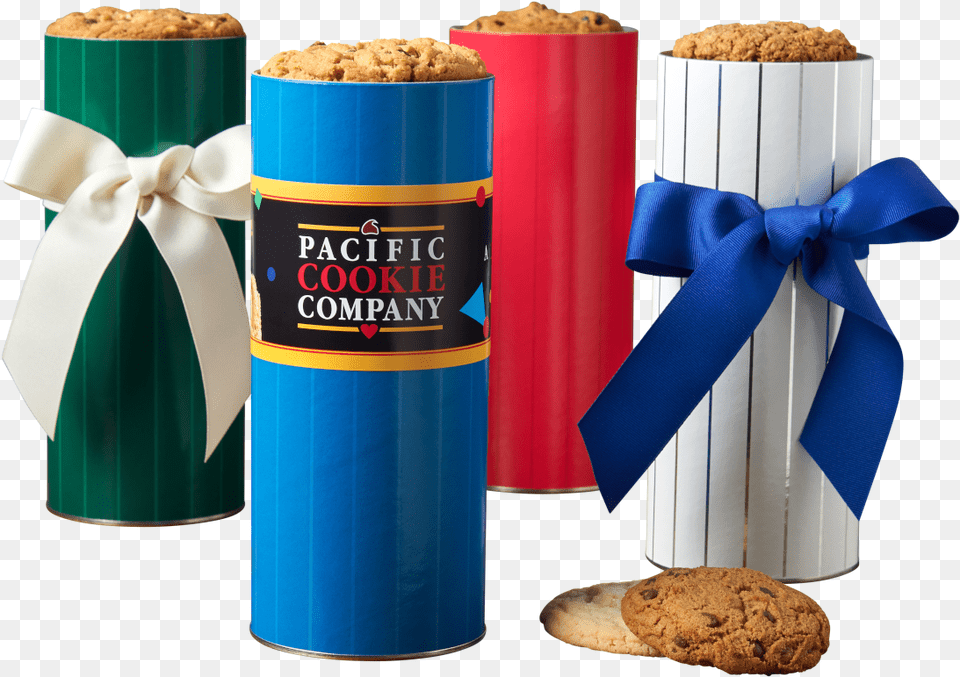 Pinstripe Cookie Gift Tower Cylinder, Bread, Food, Can, Tin Png Image