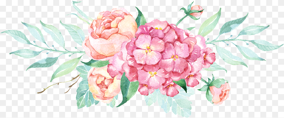 Pintado A Mano De Flores Y Ramo De Flores Adorno Mothers Day, Art, Plant, Pattern, Graphics Free Png Download
