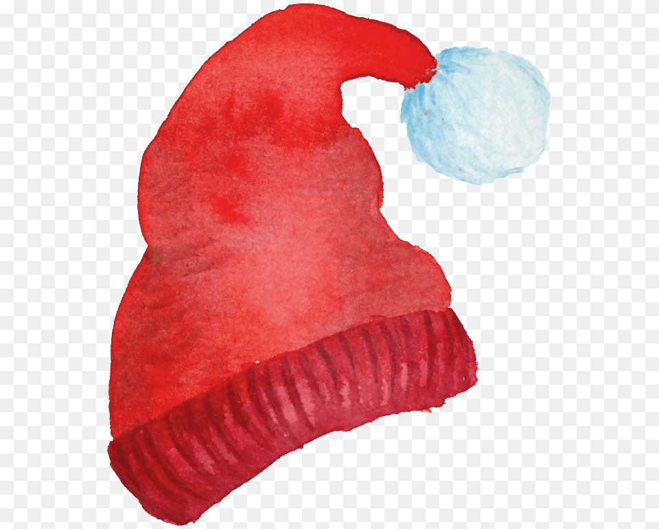 Pintado A Mano De Seda Rojo Sombrero De Navidad Navidad Hat, Flower, Petal, Plant, Baby Free Transparent Png