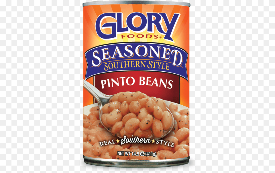 Pinto Beans Glory Foods Seasoned Country Cabbage Southern Style, Aluminium, Food, Ketchup, Produce Png Image