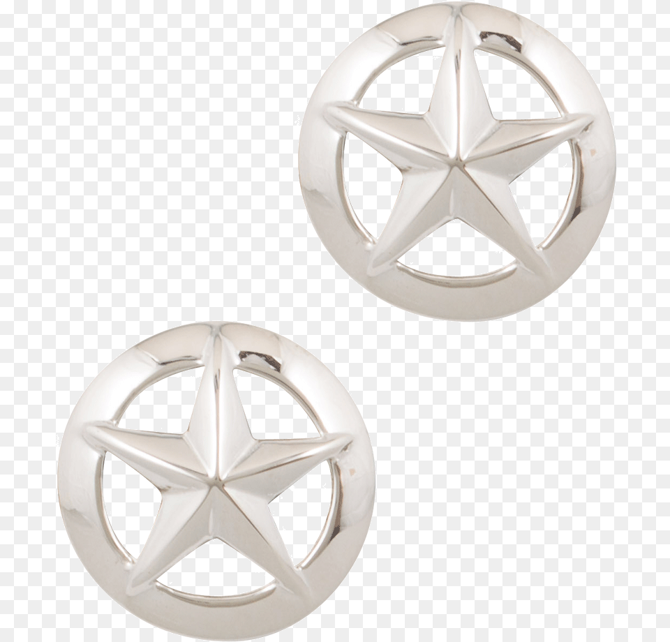 Pinto Ranch 3d Dome Star Cufflinks Emblem, Accessories, Earring, Jewelry, Machine Free Png Download