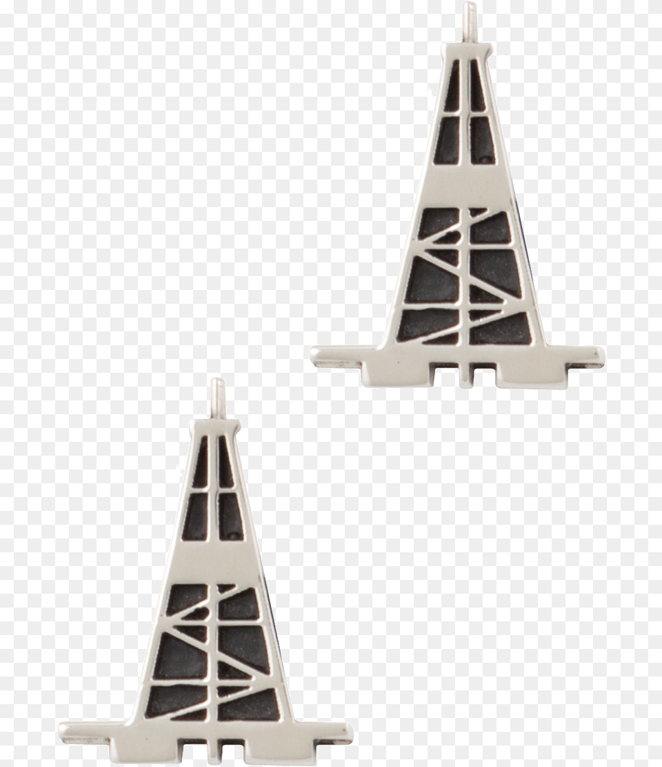 Pinto Ranch Oil Derrick Silver Cufflinks Pinto Ranch Free Png Download