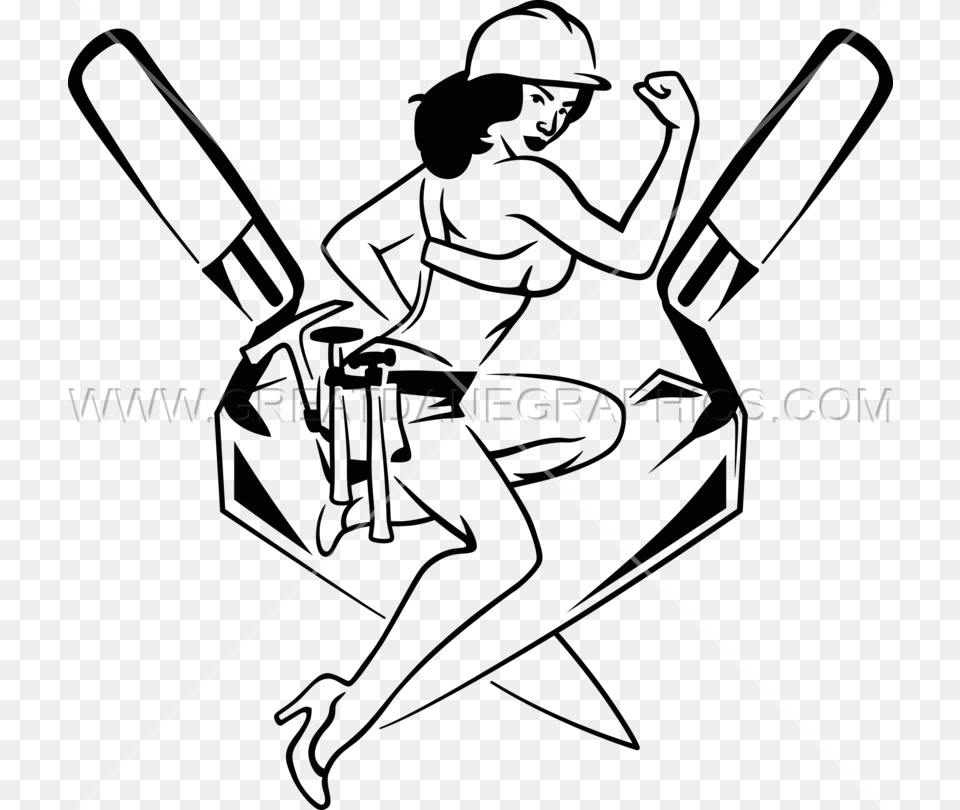 Pinup Girl Bricklayer Girls Cricket Vector, Adult, Male, Man, Person Free Png