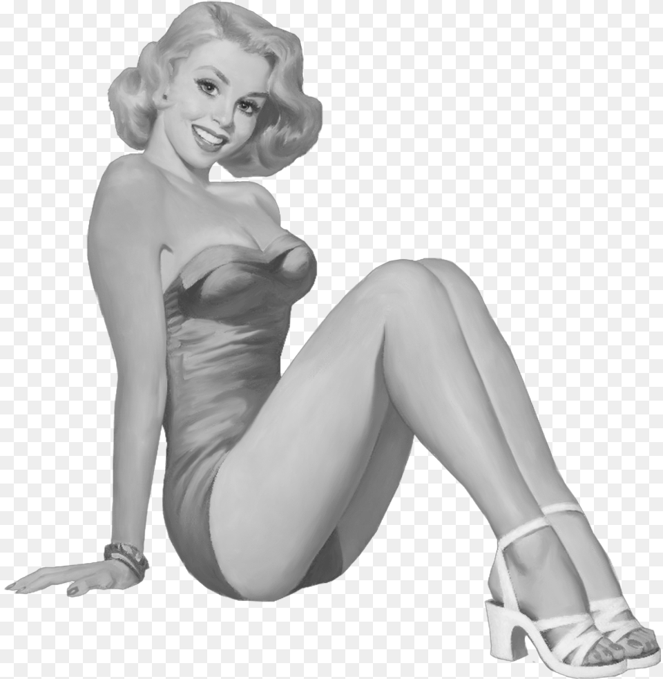 Pinup Girl Christmas Pinup, Adult, Shoe, Person, High Heel Free Png Download
