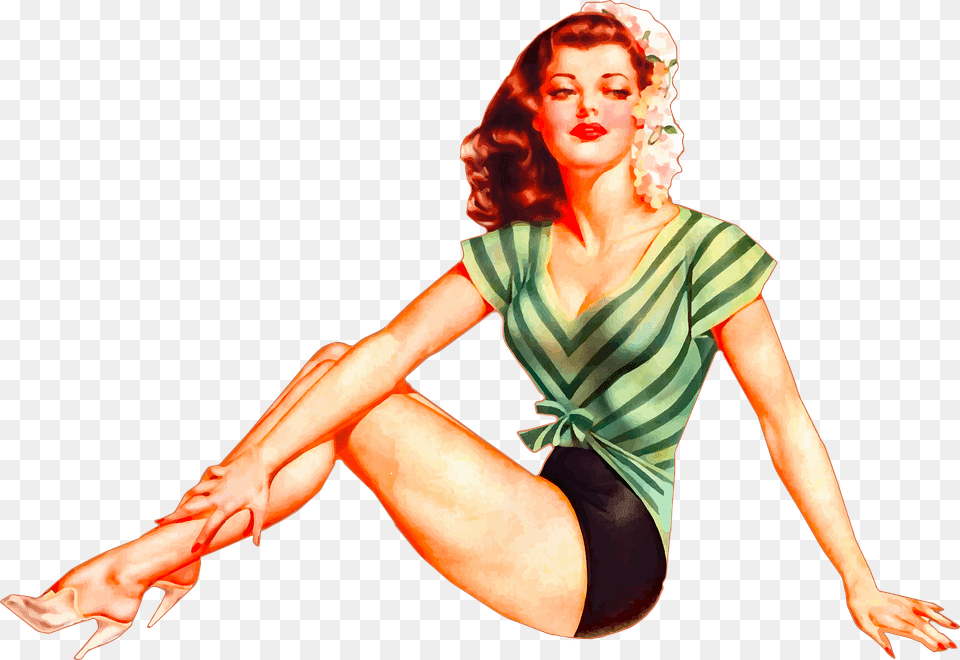 Pinup Girl Ww2 Nose Art, Adult, Person, Leisure Activities, Woman Free Png