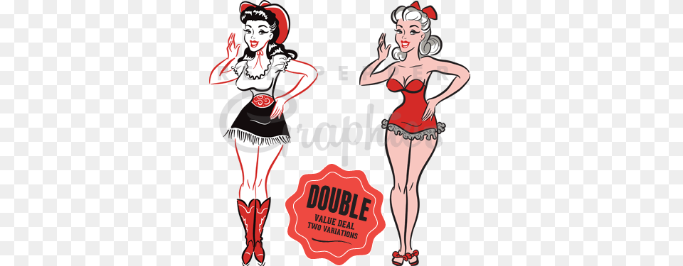 Pinup Girls Announcing Pin Up Gals Pin Up Vintage, Adult, Publication, Person, Woman Free Png Download