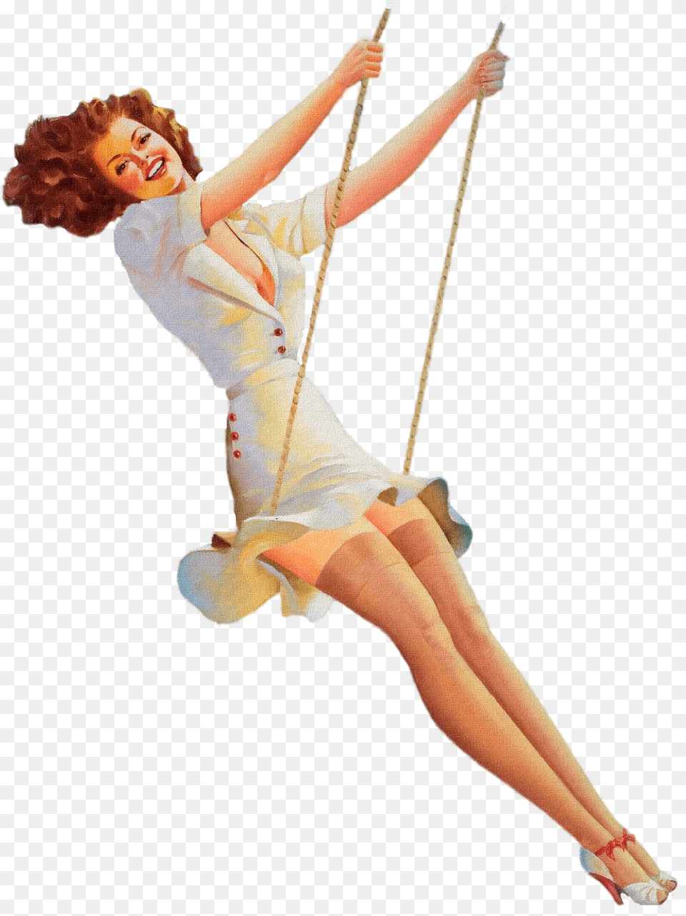 Pinup Swing Woman Vintage Woman Vintage, Child, Female, Girl, Person Free Transparent Png