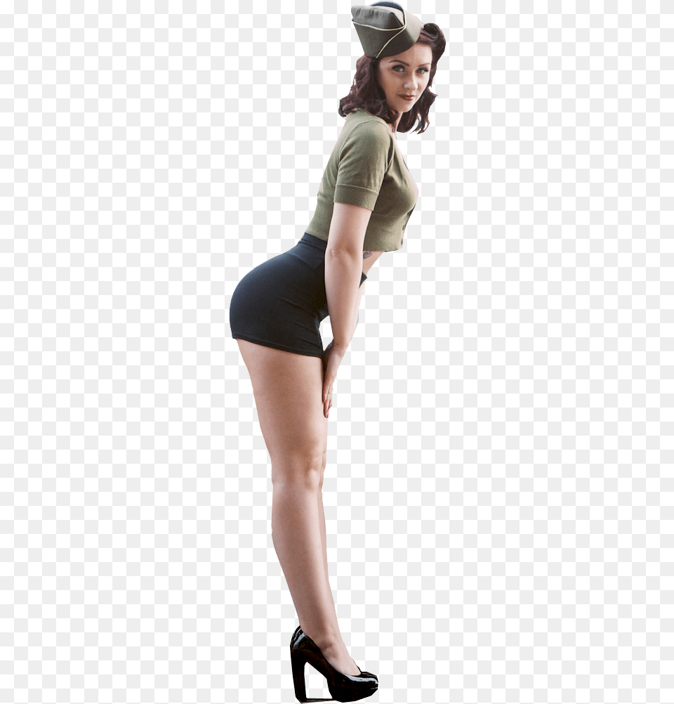 Pinup Woman Sexy Girl Transparent Background, Adult, Skirt, Shoe, Person Free Png Download