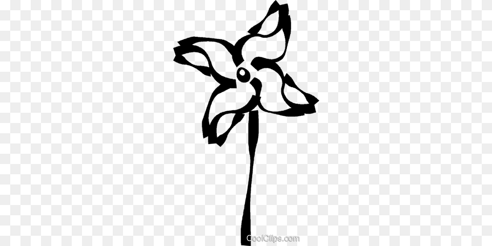 Pinwheel Royalty Vector Clip Art Illustration, Stencil, Flower, Plant, Person Free Png
