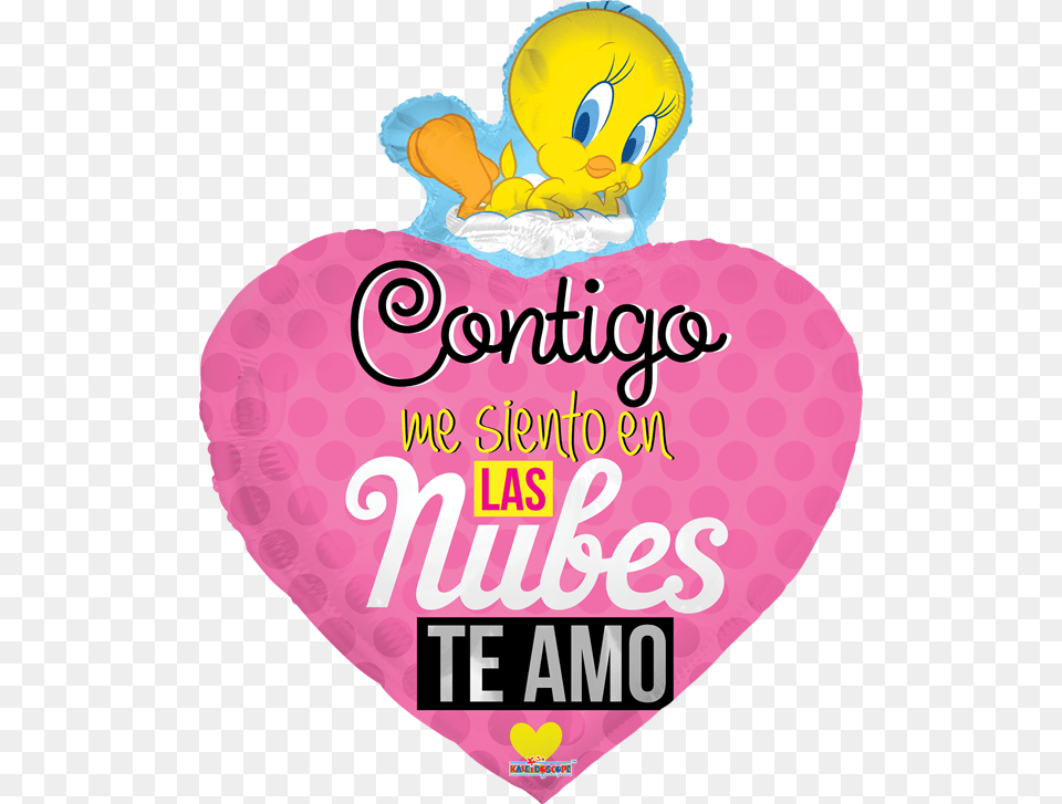 Piolin Con Corazn Super Shape Tweety Bird, Advertisement, Poster, Dynamite, Weapon Png