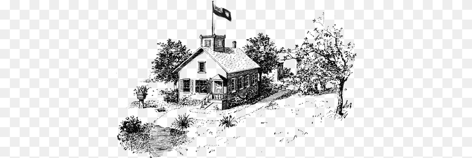 Pioneer Clipart Schoolhouse One Room School House Clip Art, Drawing, Doodle, Outdoors, Nature Free Png