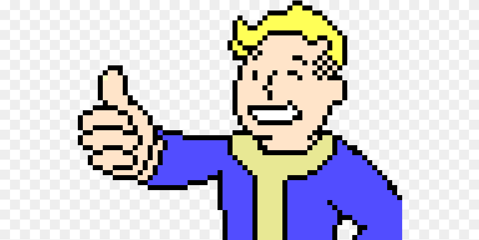 Pip Boy Logo Vault Boy Fallout Pixel Art, Body Part, Finger, Hand, Person Free Png