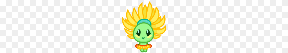 Pipa The Smiley Sunflower Transparent, Flower, Plant, Daisy, Green Free Png Download