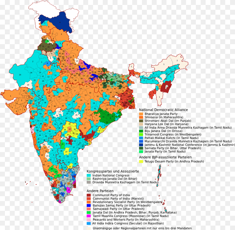 Pipavav In India Map Download India Election Results 2009, Chart, Plot, Atlas, Diagram Png Image