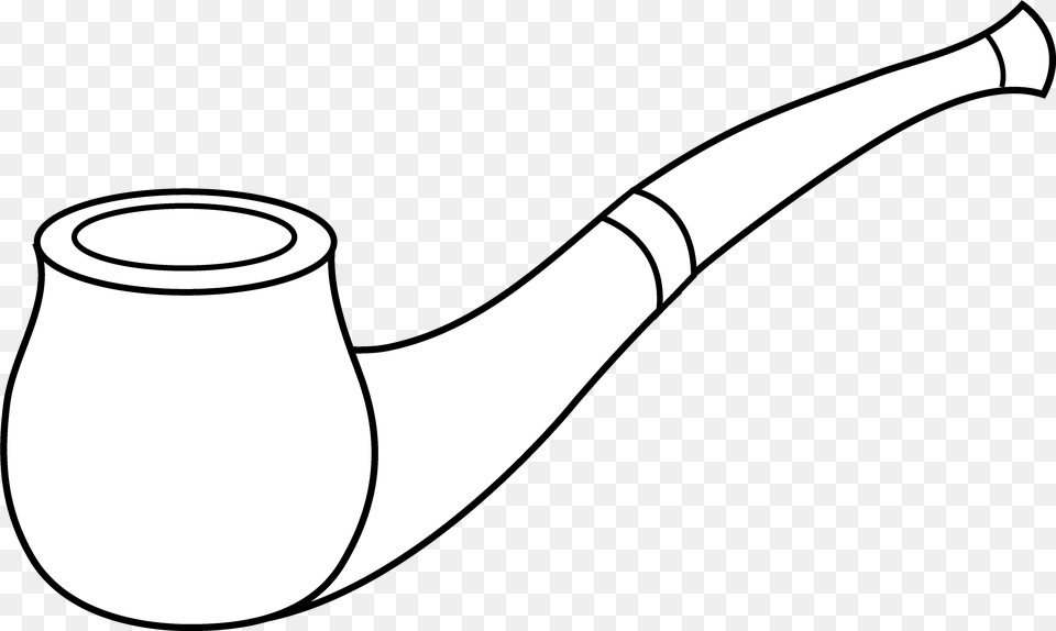 Pipe Black And White Transparent White Smoking Pipe, Smoke Pipe Png Image