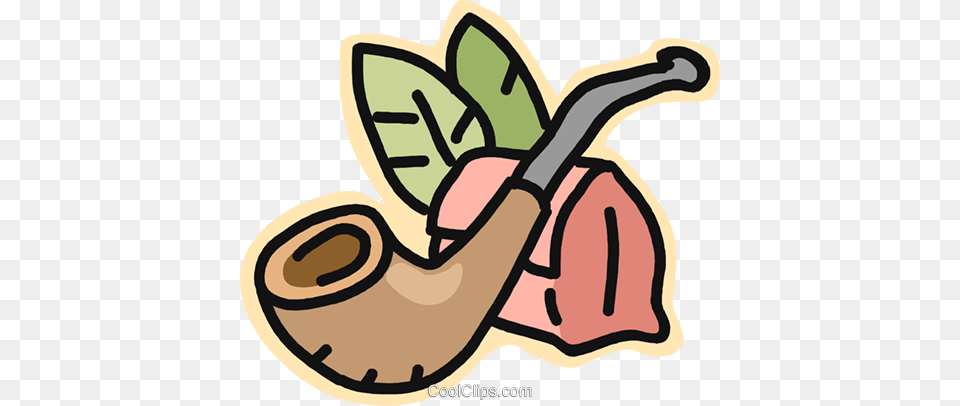 Pipe With Tobacco Pouch Royalty Vector Clip Art Illustration, Smoke Pipe Free Transparent Png