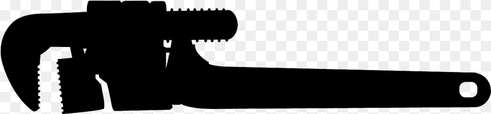 Pipe Wrench Stencil, Gray Png