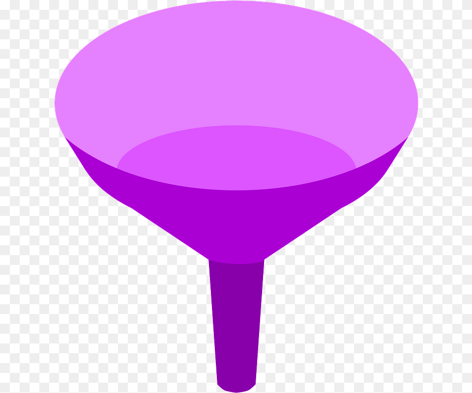 Pipeline Funnel Icon Transparent Purple Funnel, Alcohol, Beverage, Cocktail Free Png