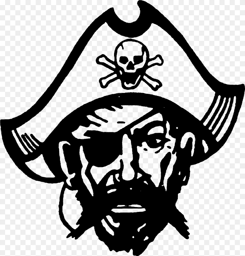 Piper High School Pirate, Gray Free Png