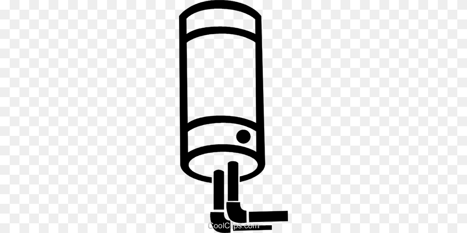 Pipes Leading From A Hot Water Tank Royalty Vector Clip Art, Cylinder, Coil, Spiral Png Image
