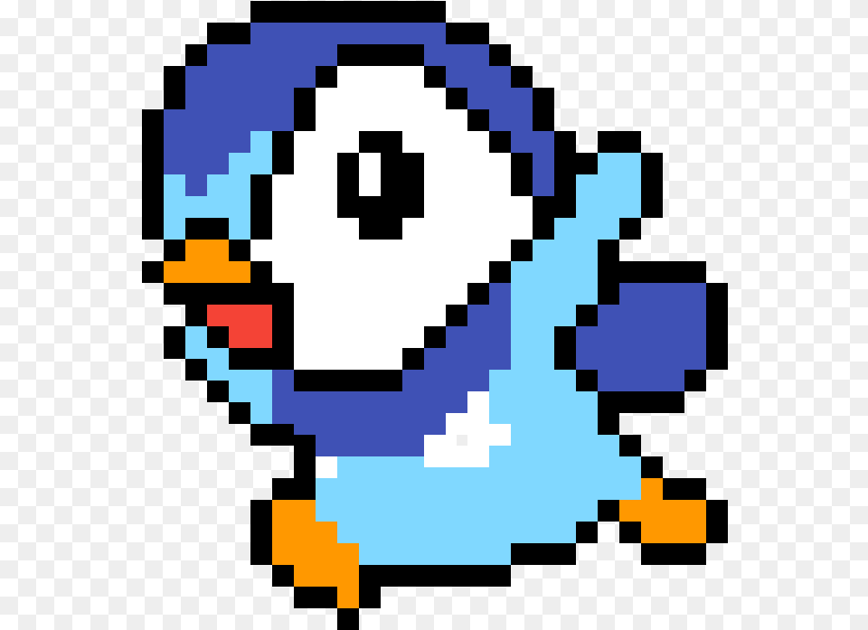 Piplup Pixel Art Minecraft, Animal, Bird, Jay, First Aid Png