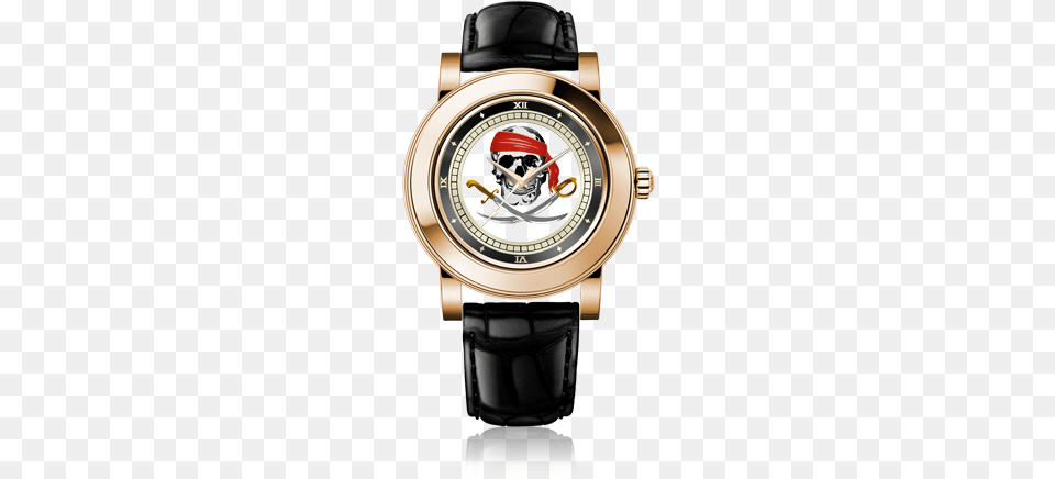 Piracy Jolly Roger Watch, Arm, Body Part, Person, Wristwatch Png Image