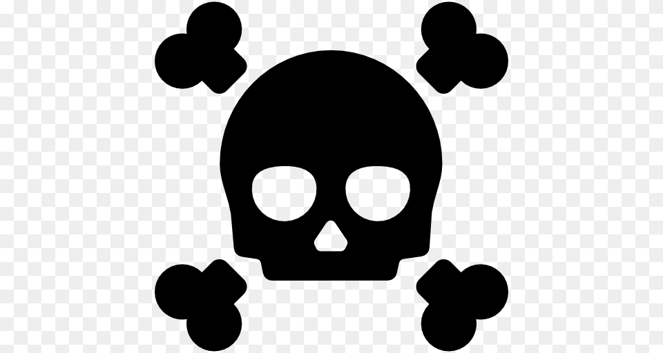 Piracy Medical Death Poison Pirate Skull Icon, Gray Png Image