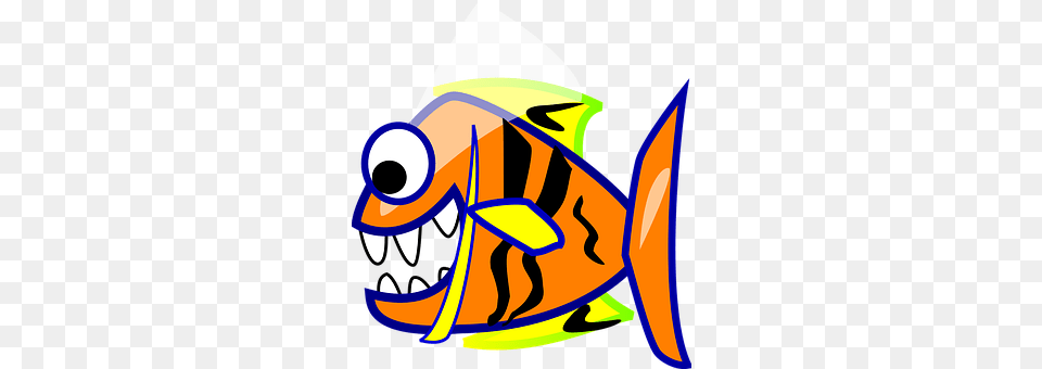 Piranha Fish Orange Animal Art Cartoon, Baby, Person, Sea Life Png Image