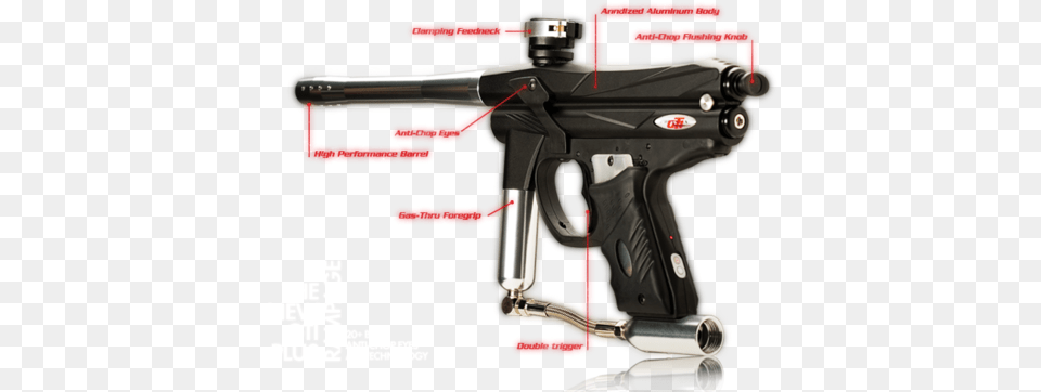 Piranha Gti Paintball Marker With Extras Piranha Gti Paintball Gun, Firearm, Handgun, Weapon, Device Free Png Download