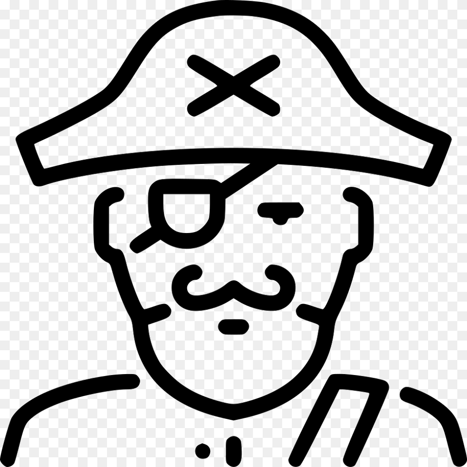 Pirate Ahoy Captain, Stencil, People, Person, Face Free Transparent Png