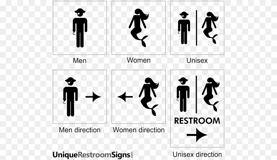 Pirate And Mermaid, Person, Symbol, Sign, Stencil Png