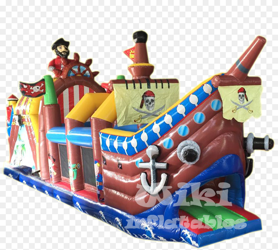 Pirate Boat Run Inflatable, Play Area, Birthday Cake, Cake, Cream Free Png Download