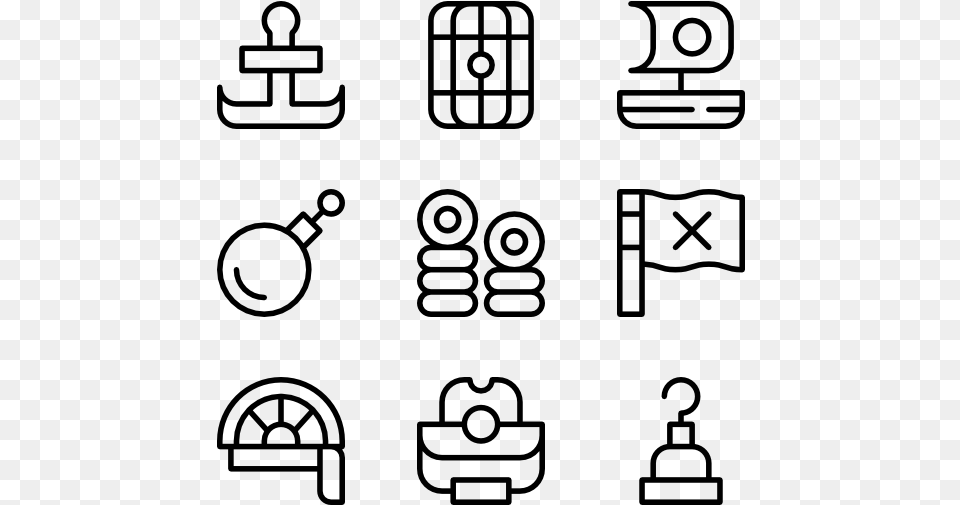 Pirate Cafe Icons, Gray Png Image
