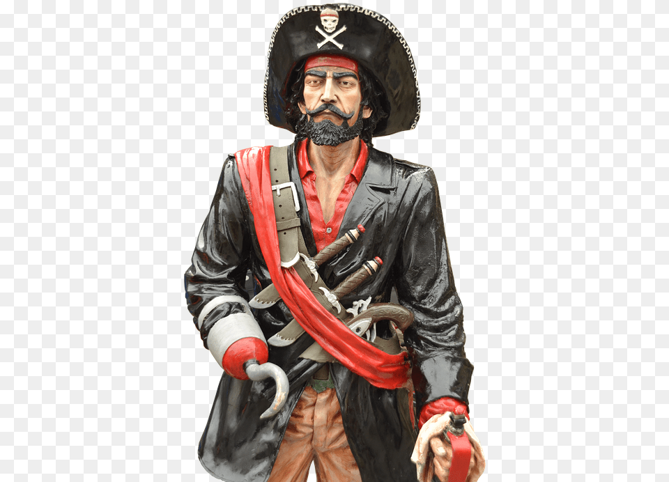 Pirate Captain Seafaring Skull And Crossbones Pirat Kapitn, Adult, Person, Man, Male Free Transparent Png