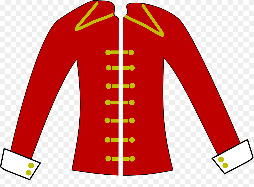 Pirate Coat Clothes Captain Red Ornate Red Coats British Clipart, Blazer, Clothing, Jacket, Long Sleeve Free Png