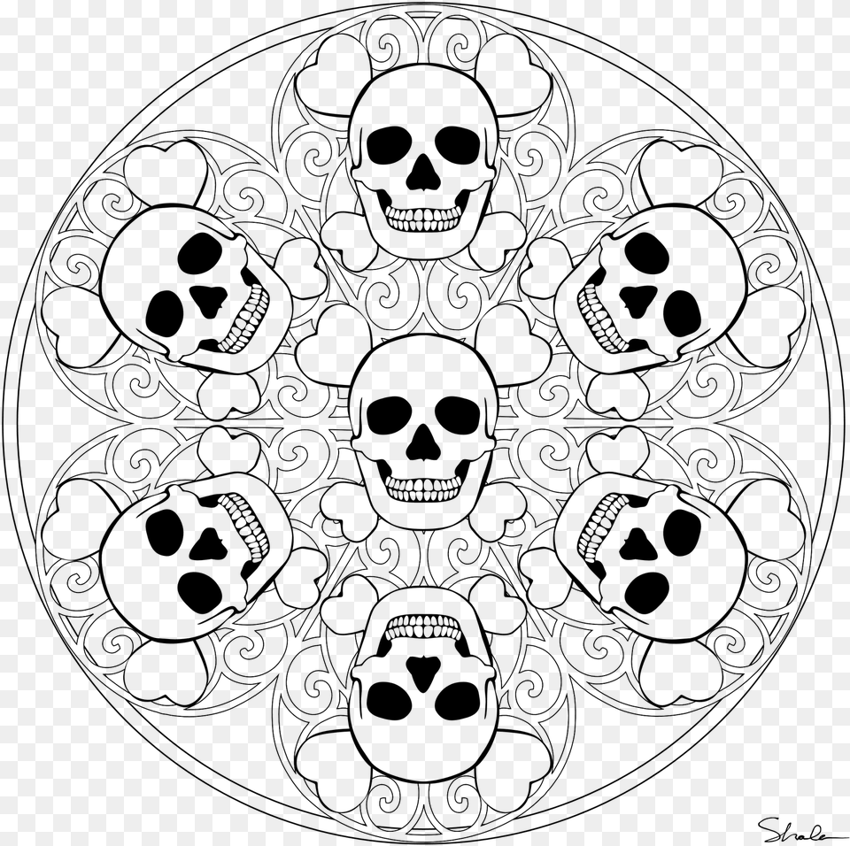 Pirate Coloring Pages For Kids, Gray Free Png Download