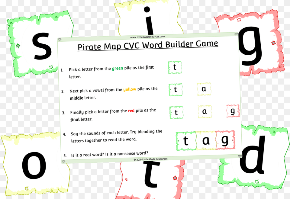 Pirate Cvc Word Builder Cover, Text, Number, Symbol Free Transparent Png