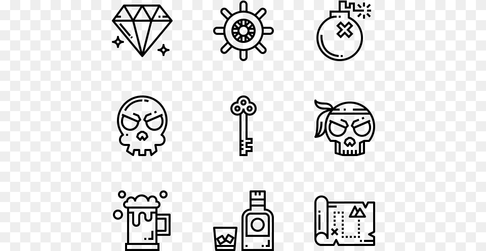 Pirate Event Icon Vector, Gray Png Image