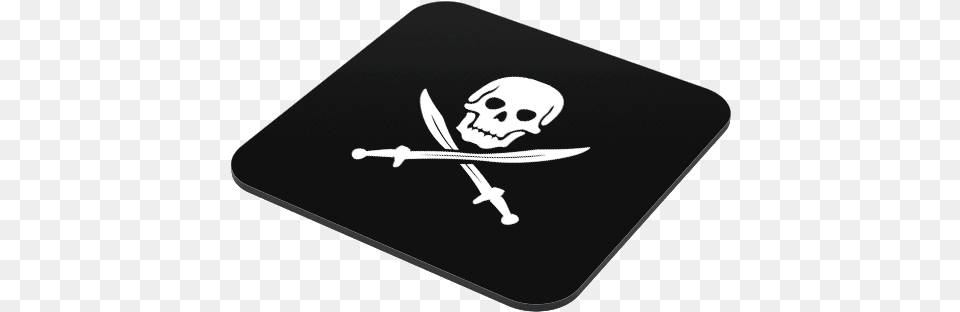 Pirate Flag Coaster Emblem, Mat, Sword, Weapon, Mousepad Free Png Download