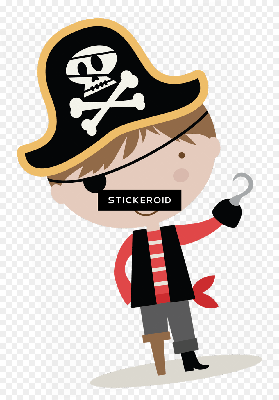 Pirate Flag People Pirate Clipart Transparent Transparent Background Pirate Clipart, Clothing, Hat, Person, Advertisement Png Image