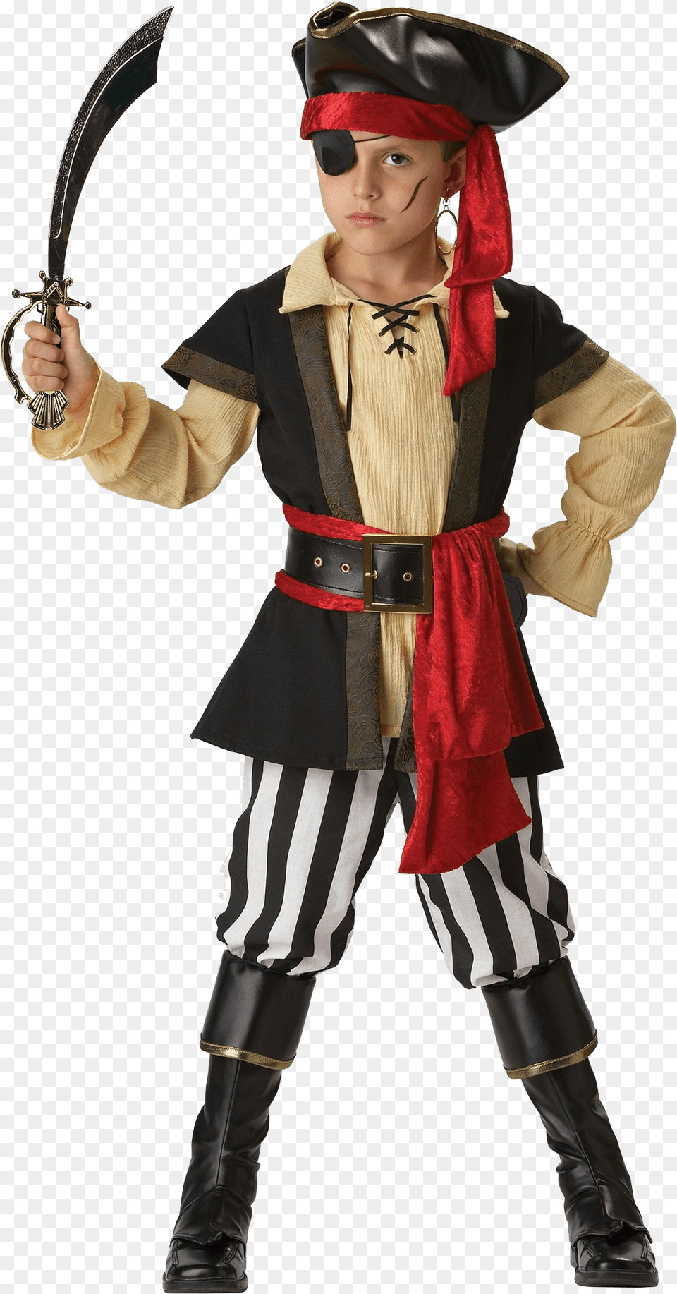 Pirate Halloween Costume For Boys, Clothing, Person, Blade, Knife Free Transparent Png