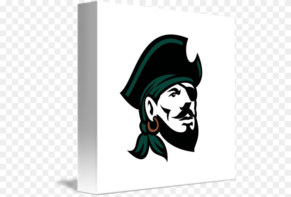 Pirate Head Eyepatch Looking Up Retro, Stencil, Person, People, Face Free Png Download