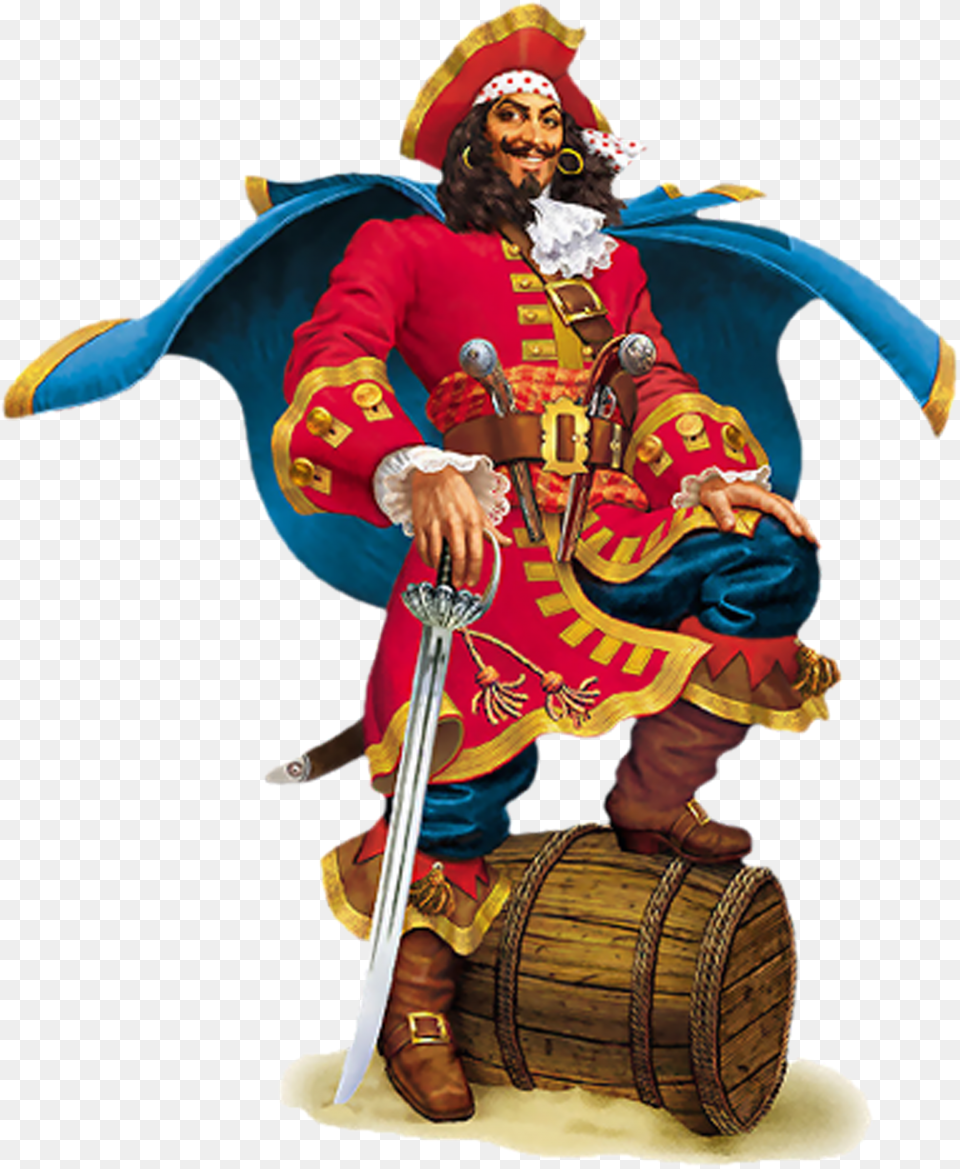 Pirate Person, Face, Head, Sword Png Image