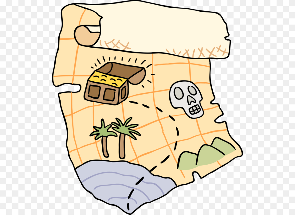 Pirate Map Shows Buried Treasure Chest, Baby, Person, Outdoors, Bag Free Png Download