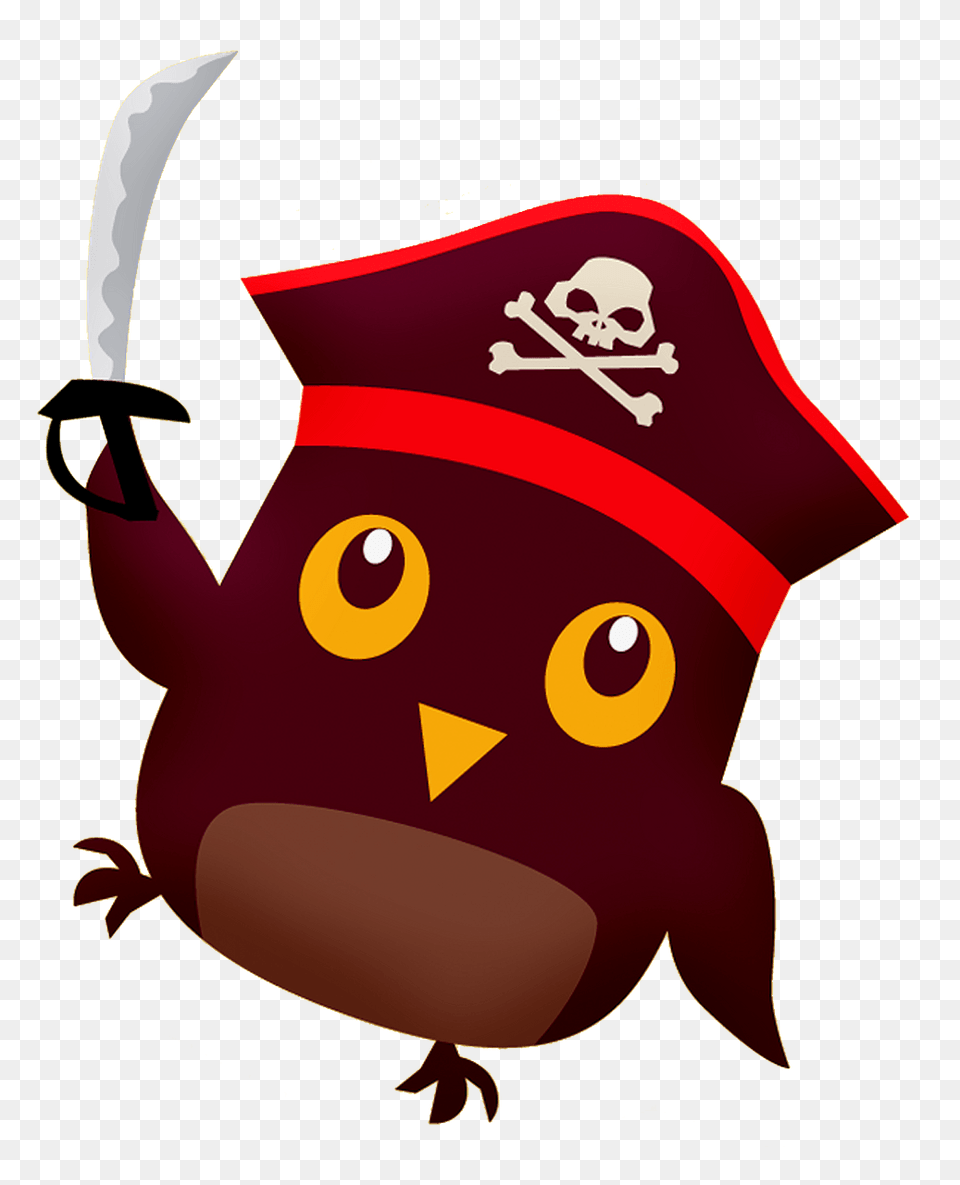 Pirate Owl Clipart, People, Person, Animal, Fish Png